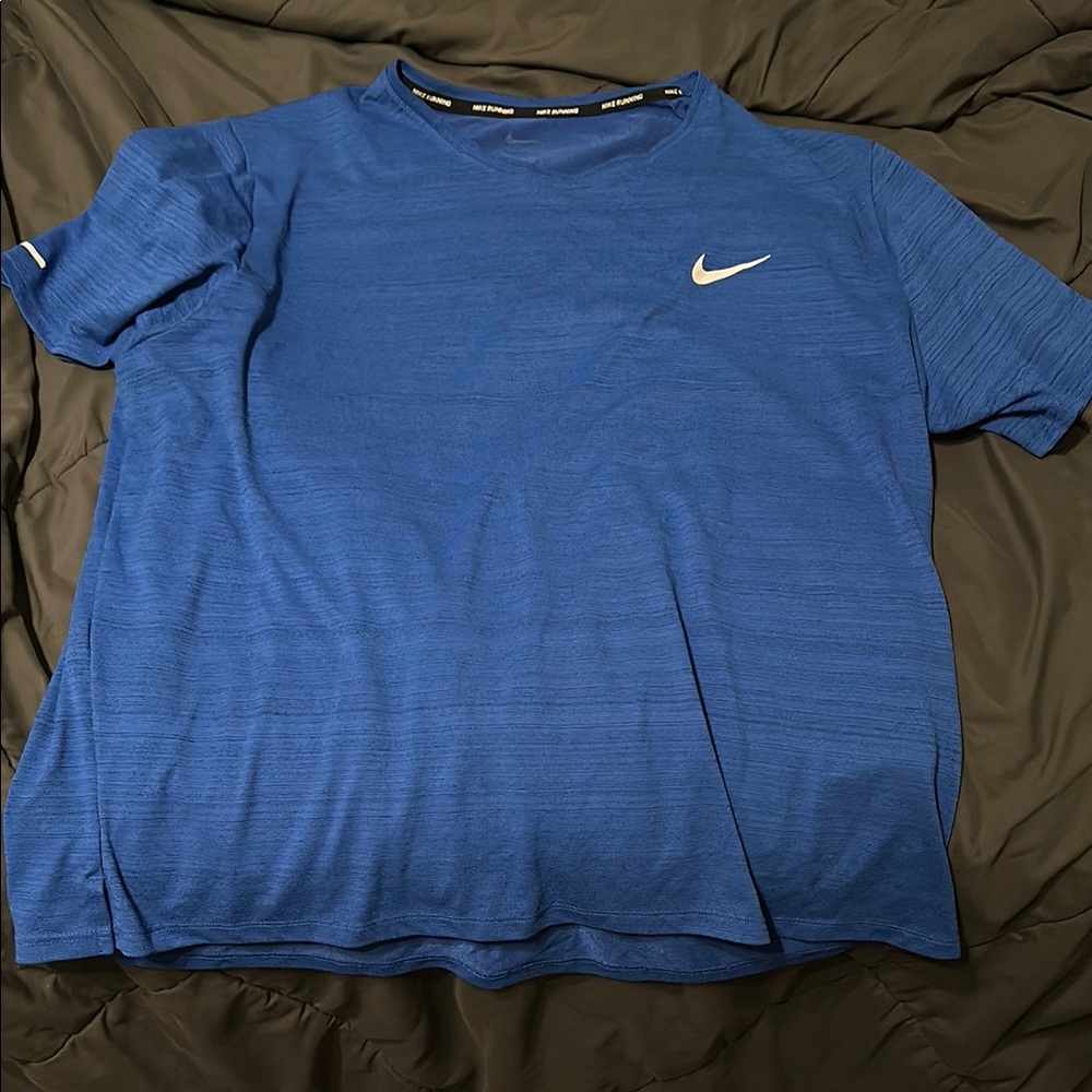 Nike Blue Short Sleeve running shirt dri-fit